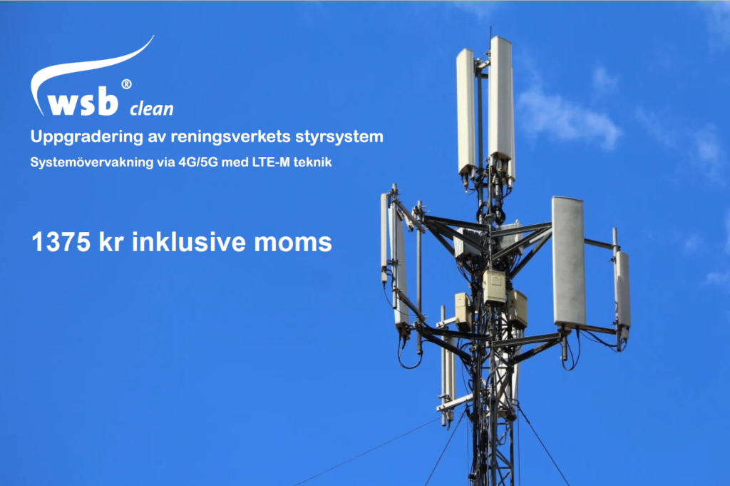 Uppgradera ditt WSB Clean styrsystem med ny kommunikationsmodul som använder 4G/5G via LTE-M-teknik
